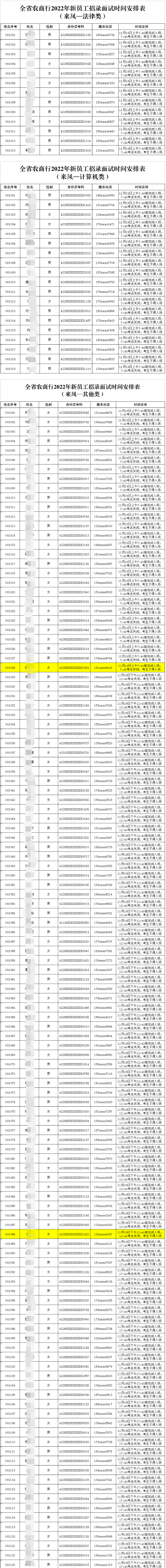 面試時間